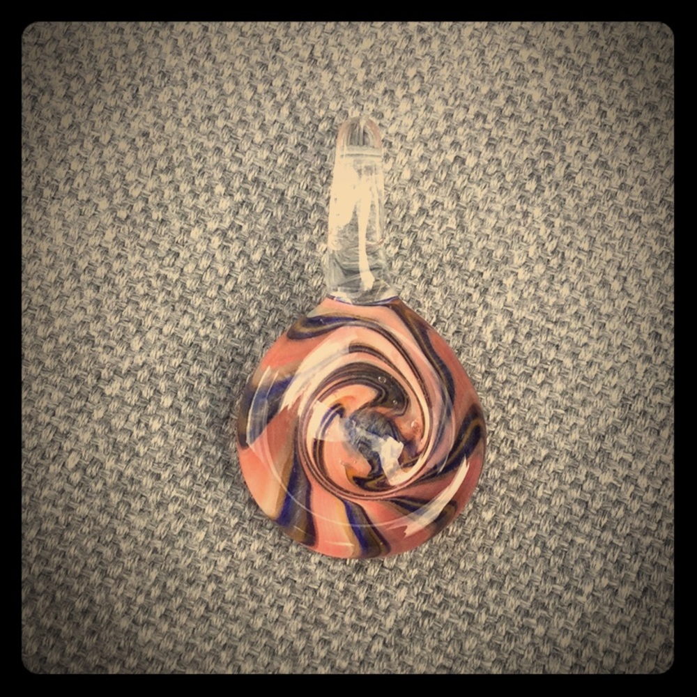 Handcrafted Glass Optic Detail Pendant Necklace